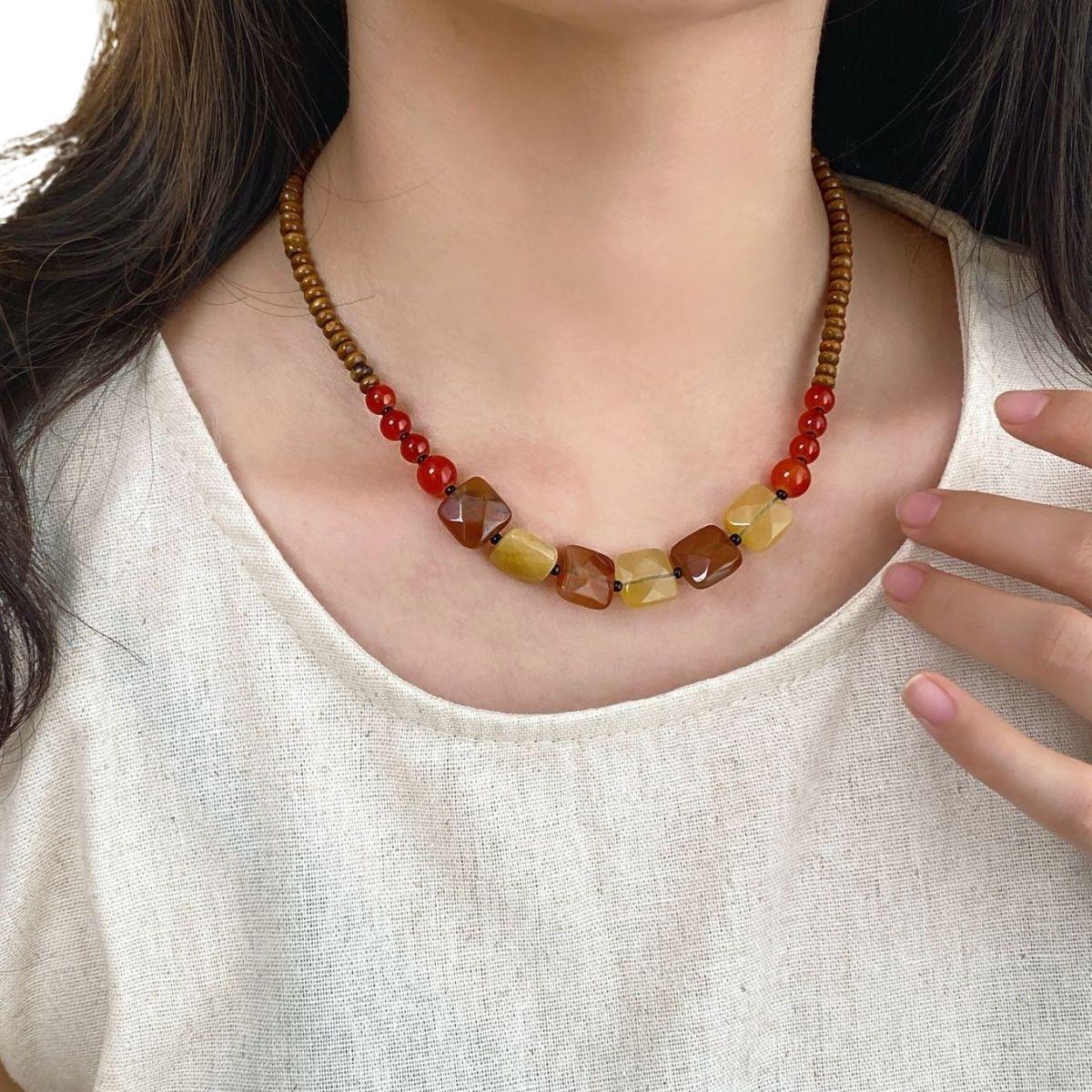Women's Ethnic Style Clavicle Chain Neck Concealer Necklace